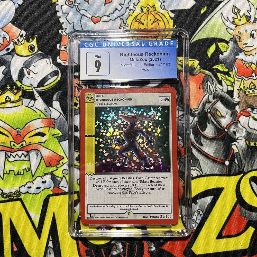 Metazoo Righteous Reckoning Mint CGC 9 Nightfall Full Holo 1st Edition Cryptid